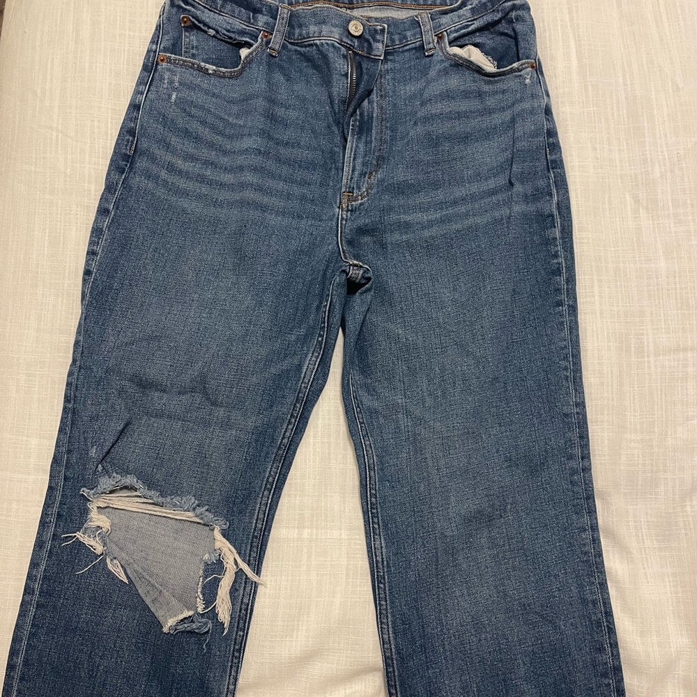 Abercrombie & Fitch Blue Straight Leg Jeans